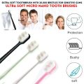 Nano Toothbrush for Sensitive Teeth and Gums Care, Extra Soft Silko Toothbrush for Adults and People with Braces. 