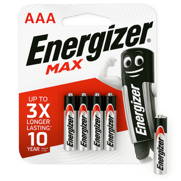 Energizer MAX AAA Alkaline Batteries – 100% Original | Pack of 4 Cells ...