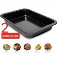 10 x 15, 2 inches or 1 inch Deep Rectangular Non Stick Baking & Roasting Cooking Pans, Roasting Pan, Non-stick Bakeware Rectangular Bake Pan, Cookie Sheet Baking Tray. 