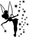 Gold Fairy Sticker / kids room / girls room decal / pari sticker ,wall decor for kids / kids sticker / child room decor / decoration for kids. 
