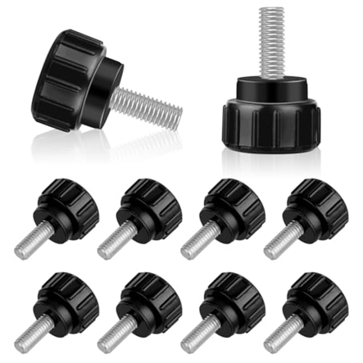 10Piece Thumb Screws Mount Screws M 4 X 10 mm Knurled Thumbscrews with Carbon Steel Thread