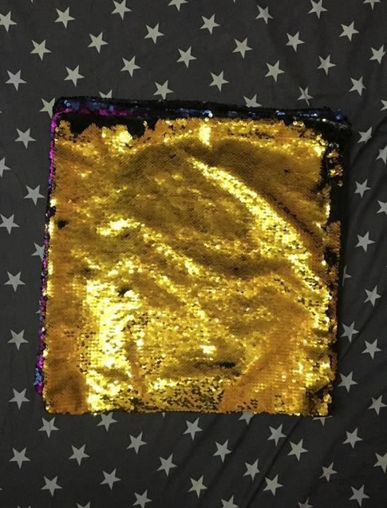 Double Shaded Color Magic Mermaid Cushion- Golden