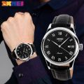 SKMEI Fashion Men Women Quartz Leather Casual Business Waterproof Watch Men Women 9058 (One Watch). 