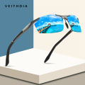 VEITHDIA Aluminum Magnesium Sport Sunglasses Polarized Men Coating Mirror Driving Sun Glasses oculos Male Eyewear Accessories. 