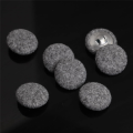 Fabric Cloth Covered Buttons with Metal Buttons for Suits Blouses Sweaters Fabric Buttons Grey 25mm 10PCS. 