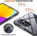 For Samsung Galaxy M52 5G Back Cover Shockproof Transparent Soft TPU Silicone Protector Phone Case with Shock Absorption Bumper Corners. 