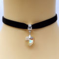 Velvet Choker Necklace Fine Workmanship Heart Pendant Choker Necklace Adjustable Black Collar Necklaces. 