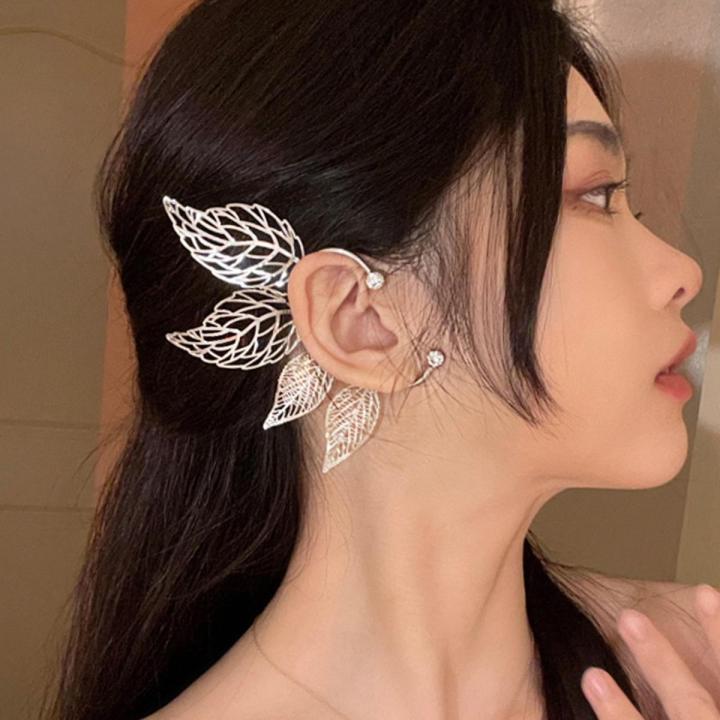 1PC Hollow Leaves Ear Hook No Piercing Ear Cuff Earrings for Women Gold Silver Color Ear Cuffs Clip Earring Fashion Jewelry Daraz.pk