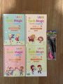 SANK Montessori Magic Practice Book Set for Kids - 4 Writing & Drawing Books, Magic Pen & 10 Ink Refills - Educational Toy for Children 3+ Years. 