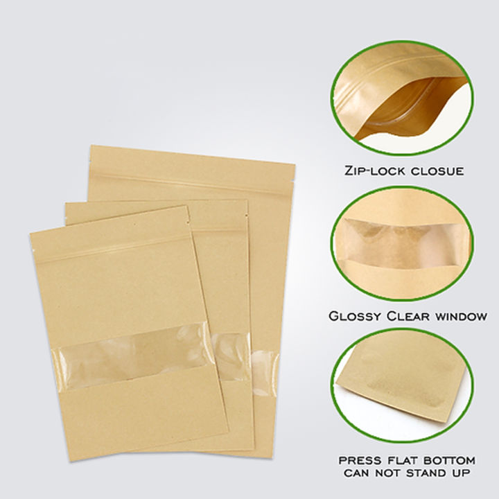 10x15%20cm%20500pcs/Lot%20Brown%20kraft%20paper%20stand%20up%20pouch,%20stand%20up%20paper%20bags%20with%20window%20and%20zipper%20Packaging%20material,%20packaging%20box,%20packaging%20bags%20food%20container,%20food%20-%20Image%203