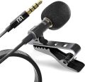 3.5mm Microphone Professional Collar Lavalier Mic for Voice Recording Lapel Mic For Mobiles Tiktock. 