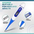 Digital Thermometer with Alarm | °C/°F | Quick Reading | Flexible Tip. 