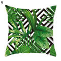 Throw Pillow Cover Breathable Assorted Leaves Flower Printed Pillowcase. 