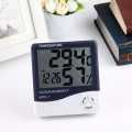 Indoor Room LCD Electronic Temperature Humidity Meter Digital Thermometer Hygrometer Weather Station Alarm Clock HTC-1. 