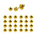 Ear Piercing Studs Surgical Steel Sterile Nose Navel Body Piercing kit Studs Earrings Earbob Earlet Set 12 Pair(24 Pieces). 