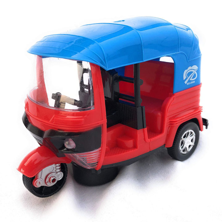 Cool Electric Tricycle Auto Rickshaw Toy for Kids with Lights & Music ...