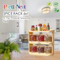 PrettyNeat 3 Tier Condiments and Spice Rack with 6 Spice Jars. 