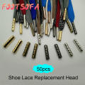 【FOOT SOFA】50pcs Metal DIY Shoes Accessories Women Man Shoestrings Bullet Aglets Tip Shoelaces Repair Ends Replacement Shoe Lace Head. 