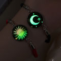 Luminous Sun Moon Braided Bracelets For Lovers Adjustable Couple Bracelets Fashion Valentine's Day Jewelry Girlfriend Gifts. 