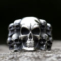 2022 NEW Men's 316L stainless steel rings high quality Vintage punk skull with fashion Gothic Motorcycle Jewelry. 