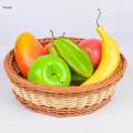 Rattan Bread Basket Wicker Woven Round Storage Basket Kitchen Bread Box Fruit Plate Trays Toys Storage Boxes Organizer Home Decor. 