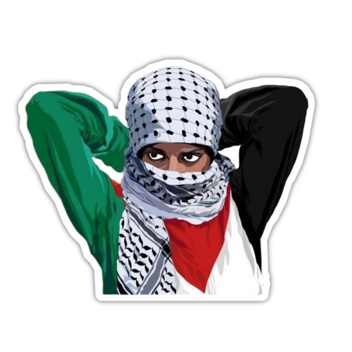 Free Palestine Sticker For Laptop or Mobile | 3x3 inches small size | Palestine sticker for wall and cars