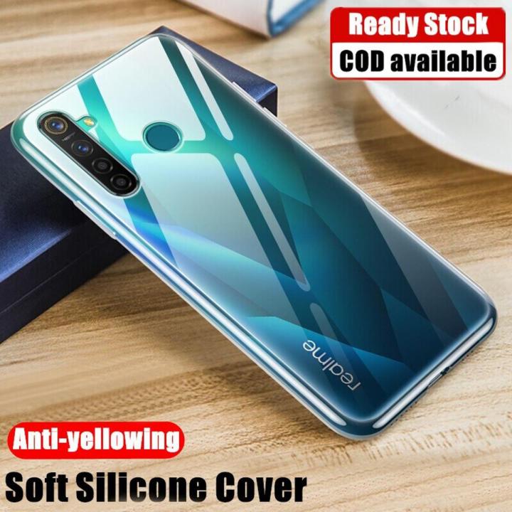 lthmy for Realme 5 RMX1911 Flexible Soft Matte Black Crystal Clear Phone Case Silicone Protective Back Cover