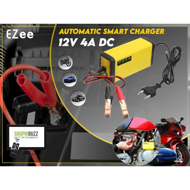 Automatic Battery Charger 12V 4A Digital Universal Battery Charger| Shopikbuzz