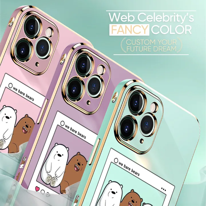 (Free%20Lanyard)%20Luxury%206D%20Plating%20Case%20for%20OPPO%20A12%20Phone%20Cases%20Cute%20Cartoon%20Anime%20Bears%20Side%20Print%20Soft%20Silicone%20Square%20Back%20Cover%20-%20Image%205