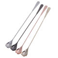1Pc long handle mixing spoon stainless steel bar cocktail spoon twisted handle FINPAE. 