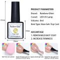 Base and Permanent Top Coat No Wipe UV Gellack First Nail Primer for Gel Polish Varnish Dehydrator Gummy Nail Prepnail Desiccant. 