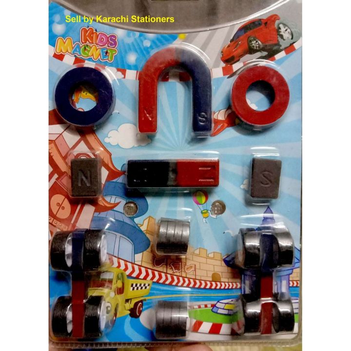 16pcs (8018) science educational magnet set including Horseshoe U, Bars and Circle Round Magnets  best for Kids Education