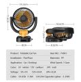 USB 5 Volt and Adopter 12 Volt Fan Vehicle Car Fan F4501 Long Through Air Best Quality (USB 5V) and 12 Volt. 