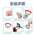 Silicone stainless steel universal glass kitchenware accessory handle, frying pan anti scalding pot lid top bead. 