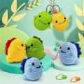 Crochet Set Kit for Beginners,Set of 6 Cute Dinosaur Crochet Animal Kit with Detail Video Illustration,Beginner Crochet Set. 