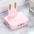 Foldable Extension Socket 180 Degree Rotations | 3 AC Outlet Power Strip Multiprise 1 Convert 3 Extension Eu Power Plug Adapter For Home. 
