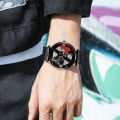 Trendy Sports Car Wheel Hub Brake Caliper Black Technology Stitching Design Large Dial Fashion Watch Swiss Watch. 