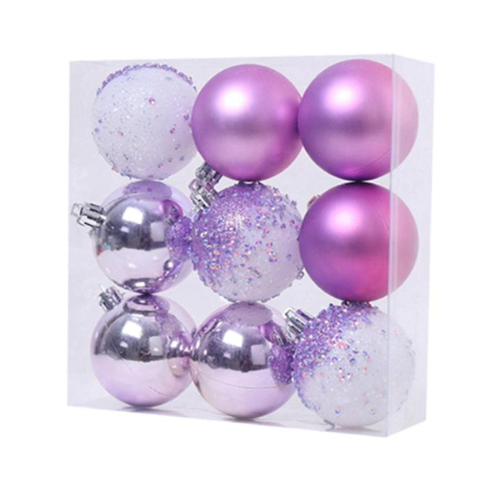 18 PCS Christmas Ball Ornaments Xmas Tree Decorations Hang Balls for Home Year Party Decor, Purple &