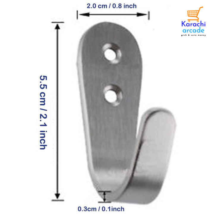 Pack%20of%206%20Wall%20Hooks%20-%20Coat%20Hooks%20for%20Wall,%20Hooks%20for%20Hanging,%20Steel%20Hooks%20for%20Bathroom,%20Kitchen,%20Door%20or%20Wall%20Hanger%20&%20Robe%20Towel%20Hook%20with%20screws%20-%20Image%203