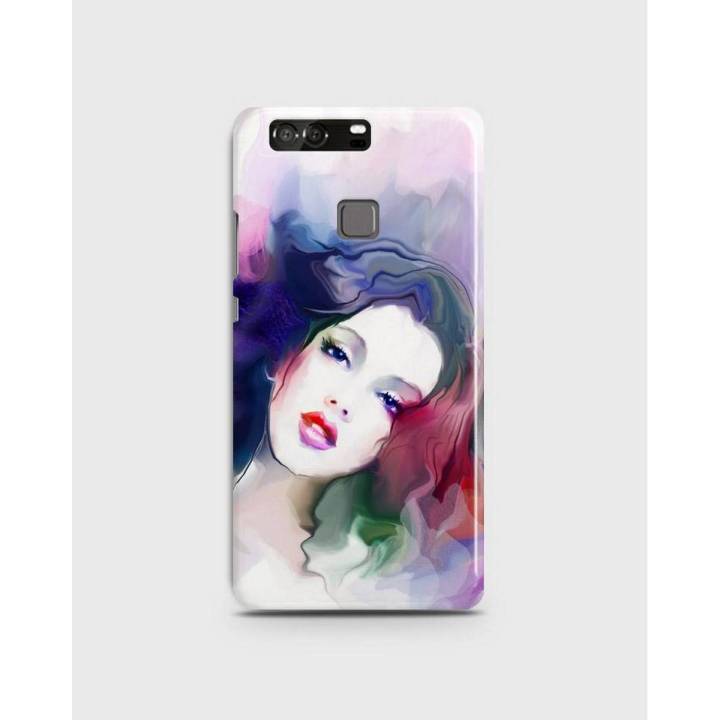 Cover For Huawei P9 Hard Girl Face Print -1cover2817