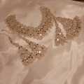Stylish Unique Bridal Kundan set New Arrival Hot Fashion Jewelry Set Necklace With Ear Rings and Bindi, jhomer for Women Girls. 