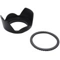 DC-SN Flower Crown Lens Hood Petal Shape for 62mm Lens Black. 