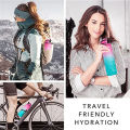 Gradient 1 Liter Sports Water Bottles Motivational Water Bottle with Time Marker Leakproof BPA Free Drinking Water Bottle Fitnes. 