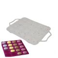Silicone Non Stick Macaron Baking 20 Cavities Tray with Handles. 