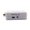VGA to AV Mini Converter Scaler Adapter Support 1080P VGA2AV Converter PC to TV HD Computer to TV -white. 