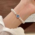 Youbo Shijia Round Pearl Purple Bracelet French Light Luxury Niche Design Exquisite Bracelet Jewelry. 