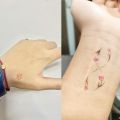 Freen Tattoo Sticker TV GAP The Series Freenbecky Tulip Rose Dog Paw Cute Stickers Fashion Additional Accessories. 