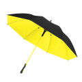 Long Handle Folding Waterproof Full Fiber Straight Golf Umbrella thickened color matching Handle High-End Business Umbrella - Yellow & Black. 