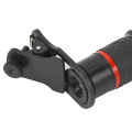 20X Long Focus Zoom Telephoto Lens with Clip for Smart Phone PC Black. 