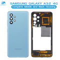 Samsung Galaxy A32 Housing Middle Frame With Side Button and Camera Lens Body Casing Replacement For Galaxy A32 - Blue. 